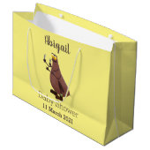 Grand Sac Cadeau Drôle affamé pulette affamée dessin animé (Devant Angle)