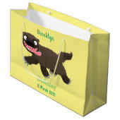 Grand Sac Cadeau Drôle animal avide de carcajou (Devant Angle)