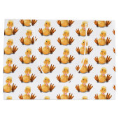 Grand Sac Cadeau Drôle Canard Joué Wink - Joyeux sourire (Dos)