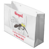 Grand Sac Cadeau Drôle dessin d'insecte moustique (Devant Angle)