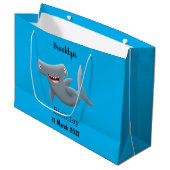 Grand Sac Cadeau Drôle mignon requin marteau dessin animé (Devant Angle)