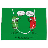 Grand Sac Cadeau Drôle Noël Cartoon Cuisines épices (Dos)