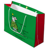 Grand Sac Cadeau Drôle Noël mignon Souris Arbre Cartoon (Devant Angle)