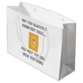 Grand Sac Cadeau Drôle papa dit (Dos Angle)