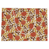 Grand Sac Cadeau Dusty Brunt Orange Peony Flowers Mariage de automn (Dos)