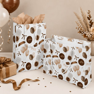 Grand Sac Cadeau Earthy Brown Balloon & Bento Cake Anniversaire