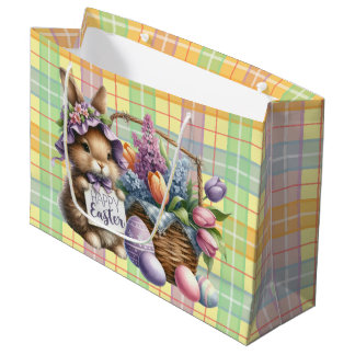 Grand Sac Cadeau Easter Basket With Bunny