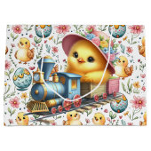 Grand Sac Cadeau Easter Train Chick Gift Bag (Devant)