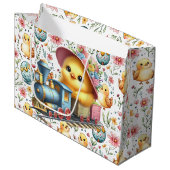 Grand Sac Cadeau Easter Train Chick Gift Bag (Devant Angle)