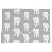 Grand Sac Cadeau Échange Cadeau Eléphant Blanc Cute Jeu de Noël (Devant)