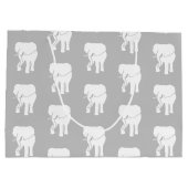 Grand Sac Cadeau Échange Cadeau Eléphant Blanc Cute Jeu de Noël (Dos)