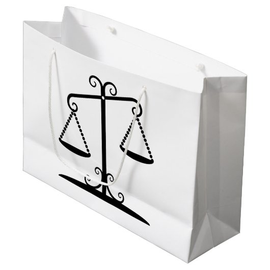 Grand Sac Cadeau échelles d'équilibre (Devant Angle)