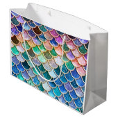 Grand Sac Cadeau Échelles Mermaidscales de parties scintillantes de (Dos Angle)