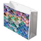 Grand Sac Cadeau Échelles Mermaidscales de parties scintillantes de (Devant Angle)