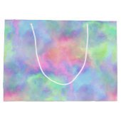 Grand Sac Cadeau éclaboussure d'aquarelle opale : (Dos)