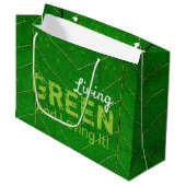 Grand Sac Cadeau Eco Friendly Living Green (Devant Angle)
