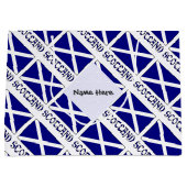 Grand Sac Cadeau Ecosse Drapeau écossais Carrelage personnalisation (Devant)