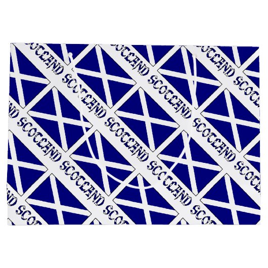 Grand Sac Cadeau Ecosse Drapeau écossais Carrelage personnalisation (Dos)