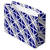 Grand Sac Cadeau Ecosse Drapeau écossais Carrelage personnalisation (Dos Angle)