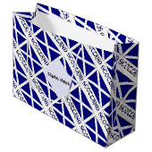 Grand Sac Cadeau Ecosse Drapeau écossais Carrelage personnalisation (Devant Angle)