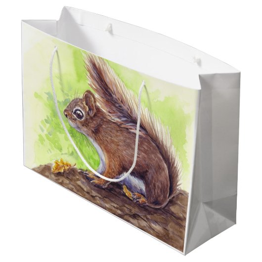 Grand Sac Cadeau Écureuil (Dos Angle)