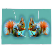 Grand Sac Cadeau Écureuil au style moderne (Dos)