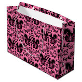 Grand Sac Cadeau Écureuil Nordic Scandinave Folk Art (Dos Angle)