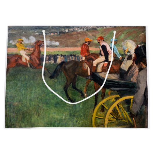 Grand Sac Cadeau Edgar Degas - Aux courses (Devant)