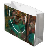 Grand Sac Cadeau Edgar Degas - Danseurs, rose et vert (Dos Angle)