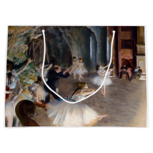 Grand Sac Cadeau Edgar Degas - La répétition de ballet sur scène