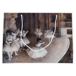 Grand Sac Cadeau Edgar Degas - Répétition de ballet sur scène