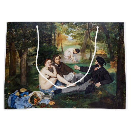 Grand Sac Cadeau Edouard Manet - Déjeuner sur l'herbe (Devant)