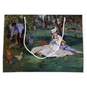 Grand Sac Cadeau Edouard Manet - La famille Monet dans leur jardin
