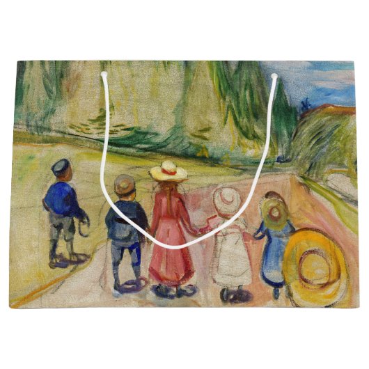 Grand Sac Cadeau Edvard Munch - La forêt Fairytale (Devant)