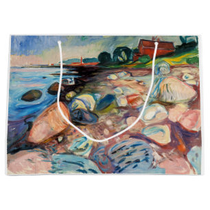 Grand Sac Cadeau Edvard Munch - Rive avec Maison Rouge
