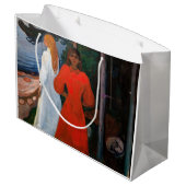 Grand Sac Cadeau Edvard Munch - Rouge et Blanc (Dos Angle)