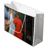 Grand Sac Cadeau Edvard Munch - Rouge et Blanc (Devant Angle)