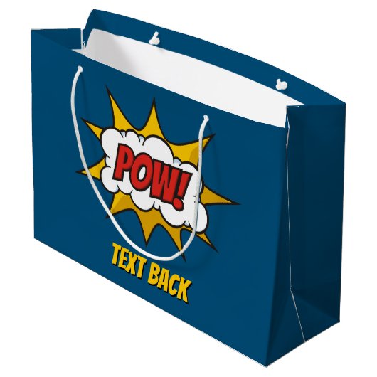 Grand Sac Cadeau Effet audio comique Pow (Dos Angle)