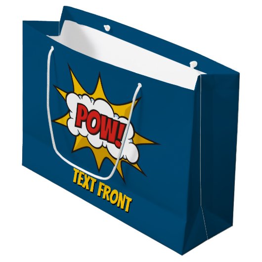 Grand Sac Cadeau Effet audio comique Pow (Devant Angle)