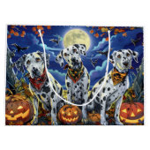 Grand Sac Cadeau Éffrayant d'Halloween dalmate (Dos)