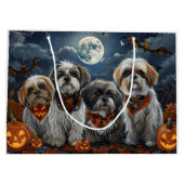 Grand Sac Cadeau Éffrayant d'Halloween Malti Tzu (Dos)