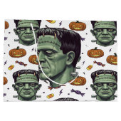 Grand Sac Cadeau Éffrayant Frankenstein Monster Art Halloween (Dos)