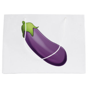 Grand Sac Cadeau Eggplant - Emoji