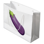 Grand Sac Cadeau Eggplant - Emoji (Devant Angle)