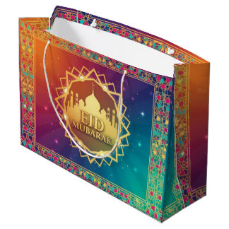 Grand Sac Cadeau Eid Coloré