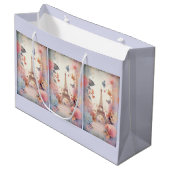 Grand Sac Cadeau Eiffel Tower Butterflies and Flowers (Devant Angle)