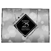 Grand Sac Cadeau Élégant 25e anniversaire de Mariage d'argent (Dos)
