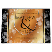 Grand Sac Cadeau Élégant 7e 22e 49e anniversaire de Mariage de cuiv (Devant)