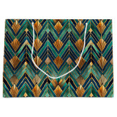 Grand Sac Cadeau Elegant Art Deco tiled pattern  (Devant)