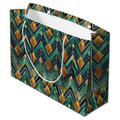 Grand Sac Cadeau Elegant Art Deco tiled pattern  (Dos Angle)